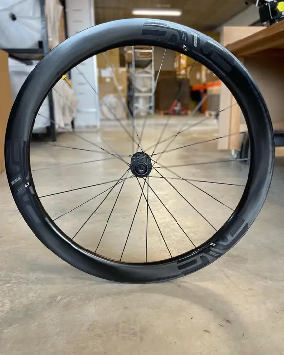 ENVE SES 4.5 wheel with new spokes after a crash